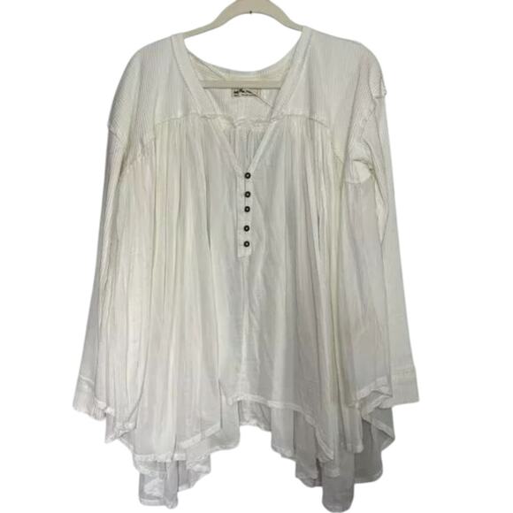 We The Free Women's XSmall Lyrical Tunic Henley Boho Oversized Asymmetrical - Picture 4 of 16